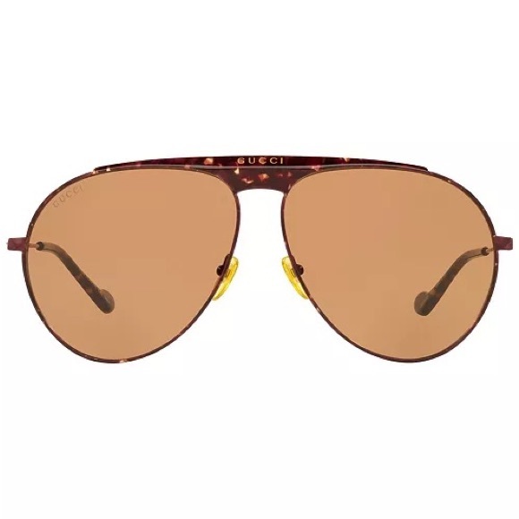 GUCCI HAVANA AVIATOR UNISEX SUNGLASSES GG0908S - Picture 6 of 10